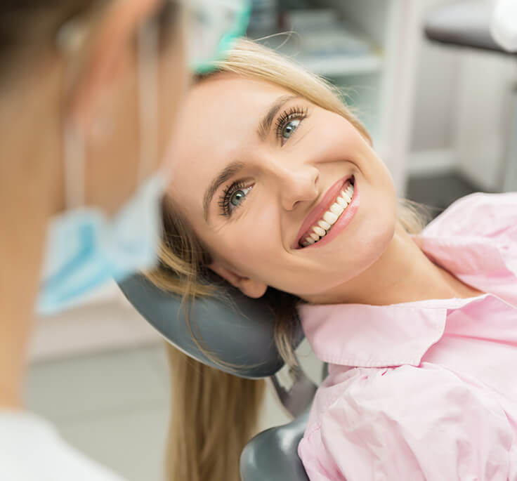 smiling dental patient