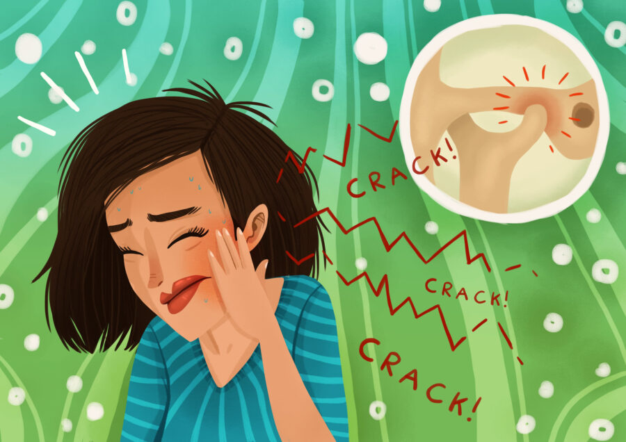 woman with jaw pain who needs a custom nightguard