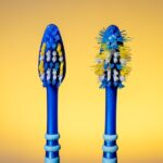 worn out toothbrush from aggressive brushing